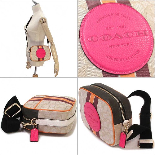 コーチ バッグ トート Coach アウトレット デンプシーシグネチャー ストライプ アンド Coach パッチ カメラバッグ ショルダーバッグ 191の通販はau Pay マーケット セレクトag
