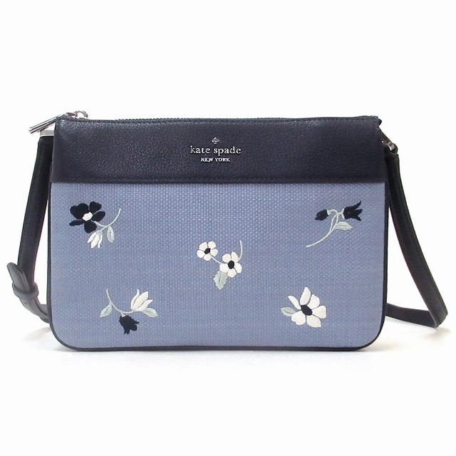 Kate spade ケイトスペード アウトレット フローラル 刺繍 エンブロイダリー レイラ トリプルガセット クロスボディ ショルダーバッグ KG622 403の通販は 14,890円