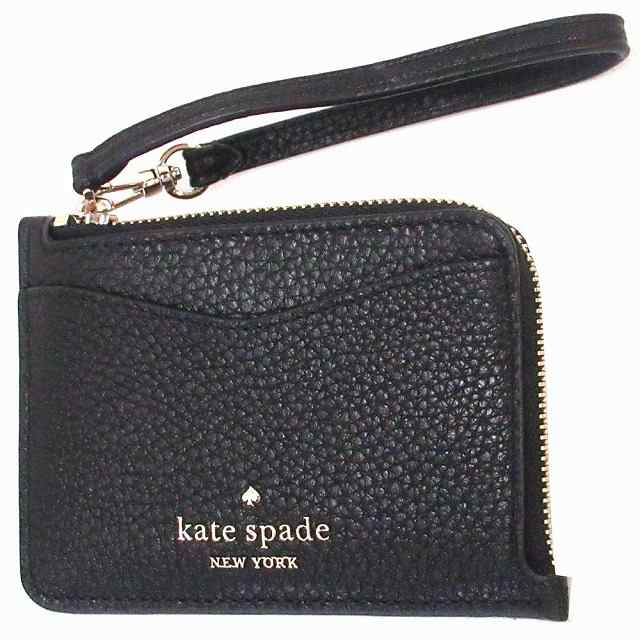 Kate spade ケイトスペード アウトレット レイラ ペブルド レザー スモール カードホルダー ストラップ付き ポーチ L字 リストレット  WLR｜au PAY マーケット