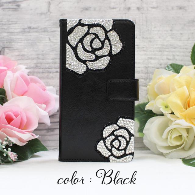 スマホケース 手帳型 デコ 薔薇 バラ ローズ スマホカバー iPhone17
