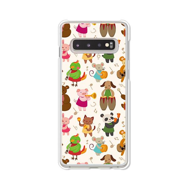 Au Galaxy S10 Scv41 Docomo Sc 03l ハードケース カバー 動物バンド Pcクリアハードカバー の通販はau Pay マーケット スマホケースoval