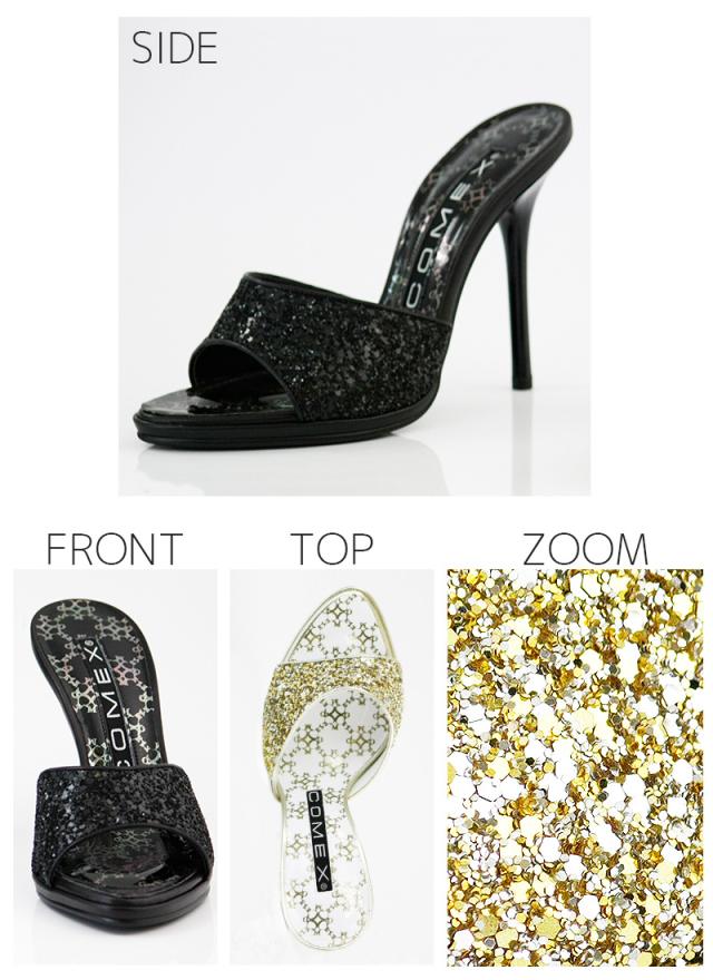 s53540 COMEX コメックス グリッターミュール ラメ クール サンダル