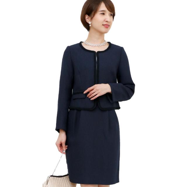 1721 セレモニー スーツ 母 40代 体型カバー 入学式 卒業式 卒園式