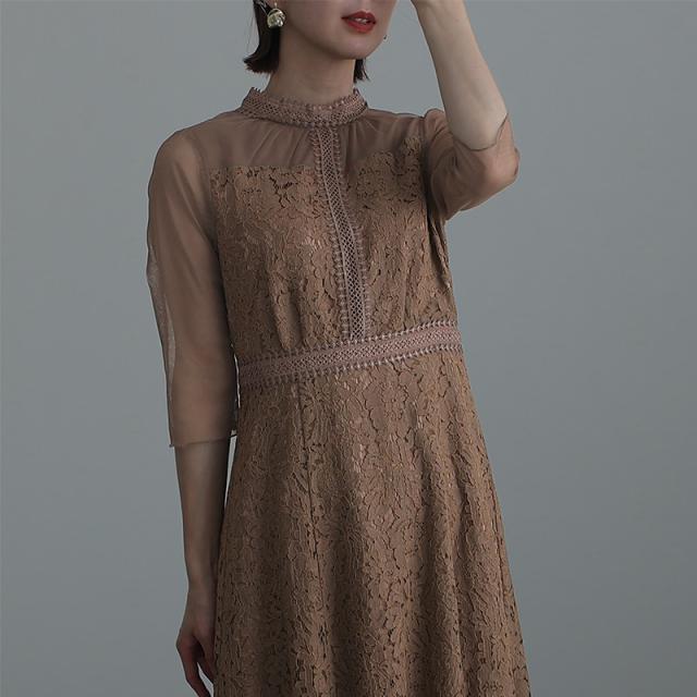 432222116 お呼ばれ パーティードレス 小さいサイズ 体型カバー 大きい