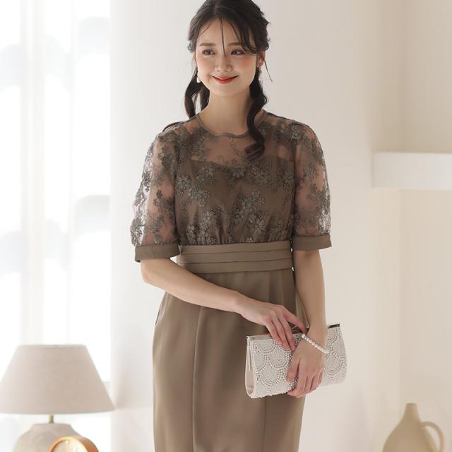 494231138 ワンピース 体型カバー フォーマルドレス 大きいサイズ 結婚