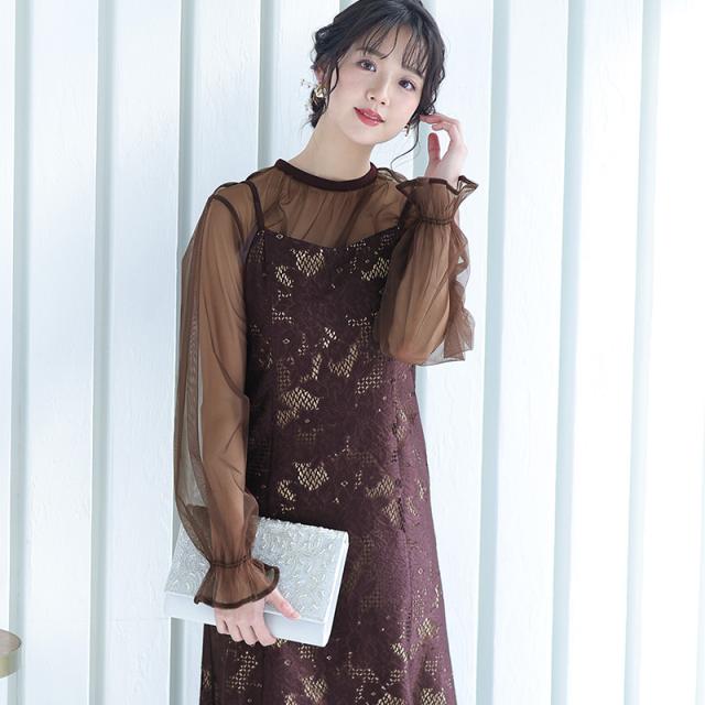 538222125 結婚式 ワンピース パーティードレス フォーマルドレス