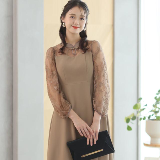 588231438 ワンピース 体型カバー フォーマルドレス 大きいサイズ 結婚