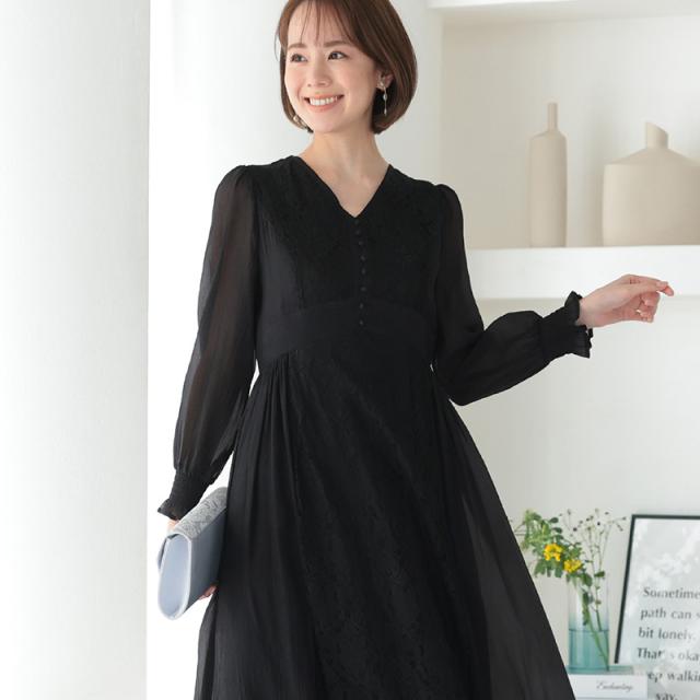 618231322 体型カバー フォーマルドレス ワンピース 結婚式 小柄