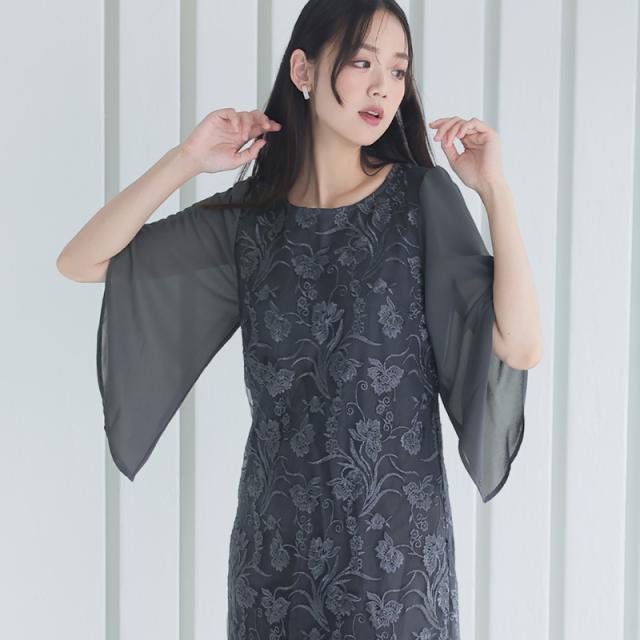 758231613 体型カバー フォーマルドレス ワンピース 結婚式 大きい