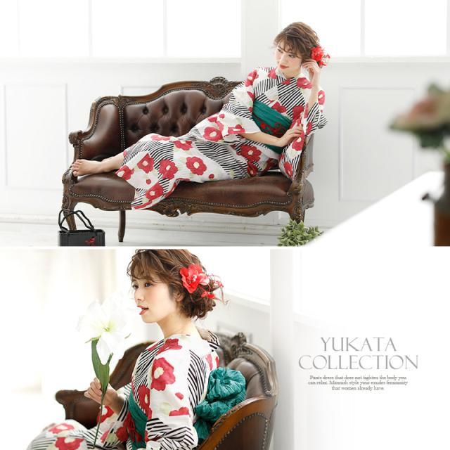 10020d29 レトロモダン浴衣 ゆかた 大人 下駄 レディース 帯 浴衣