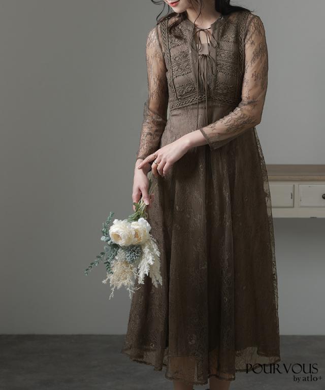 101221138 パーティードレス 結婚式 ワンピース フォーマルドレス ドレス お呼ばれ 小柄 大きいサイズ 20代 30代 40代 春 夏 秋 冬 二次会 体型カバー aライン 50代 袖あり 小さいサイズ 韓国 低身長 150cm お呼ばれ 上品 フォーマル 総レース atlo 長袖 上品 ロング丈 袖あ 101221138 パーティードレス 結婚式 ワンピース フォーマルドレス