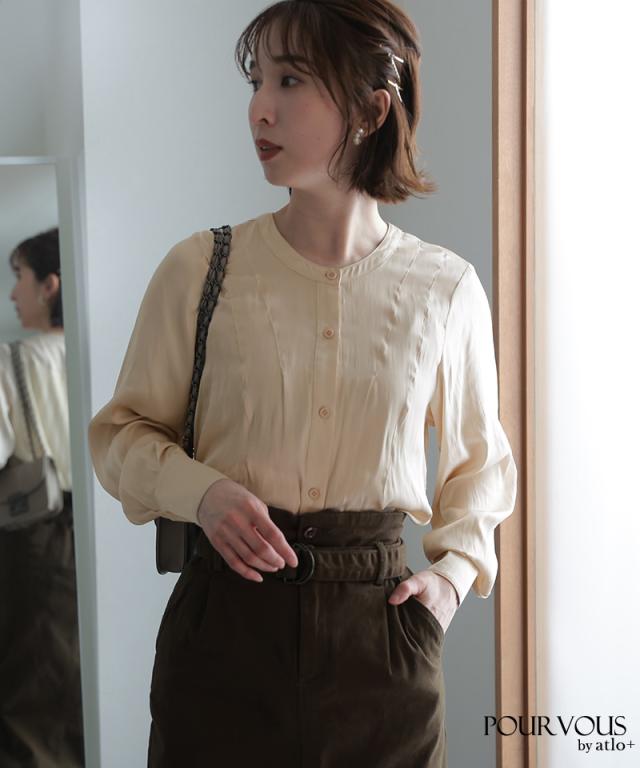 シャツ ブラウス 上品 シンプル 大きいサイズ オフィスカジュアル レディースファッション おしゃれ 新作 きれいめ 大人かわいい オフィスカジュアル レディース オフィス ジャケット オールシーズン 韓国 ミドル丈 レース 着回し クルーネック 長袖 七分袖 7分袖_4