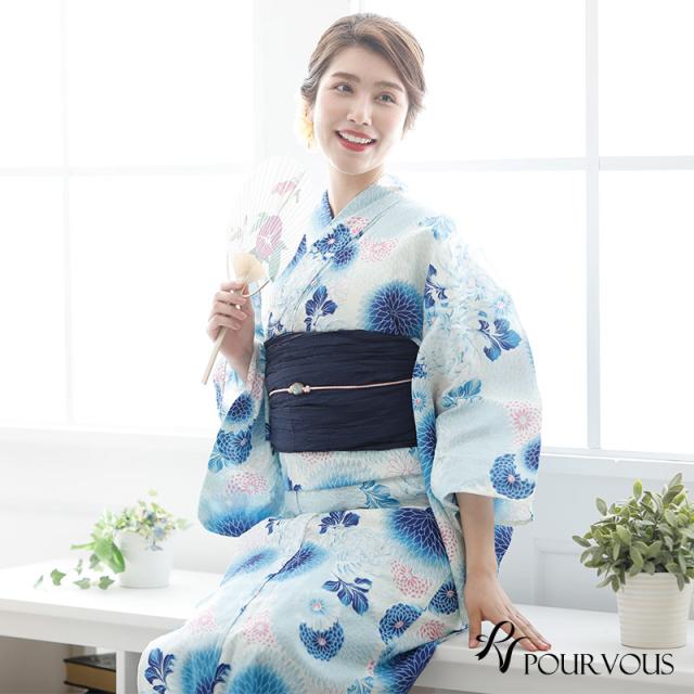 12520d29 レディース レトロモダン浴衣 帯 浴衣 女性 夏祭り セット 浴衣セット レトロ ゆかた 大人 女の子 下駄 花火大会 4点セット 青 水色 モダン 古典柄 古典 花 レトロモダン 花柄 兵児帯 お祭り ユカタ 夏 可愛い 花火 和服 フリーサイズ 激安 七五三 冬