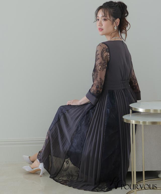 パーティードレス 結婚式 20代 ワンピース 30代 ドレス 大きいサイズ 40代 顔合わせ お呼ばれ 袖あり50代 体型カバー 小柄 フォーマルドレス 韓国 二次会 小さいサイズ 顔合わせ 150cm 韓国 低身長 おしゃれ かわいい 上品 着痩せ aライン 春 夏 秋 冬 総レース_14