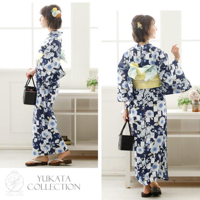 13820d29 レトロモダン浴衣 ゆかた 大人 下駄 レディース 帯 浴衣