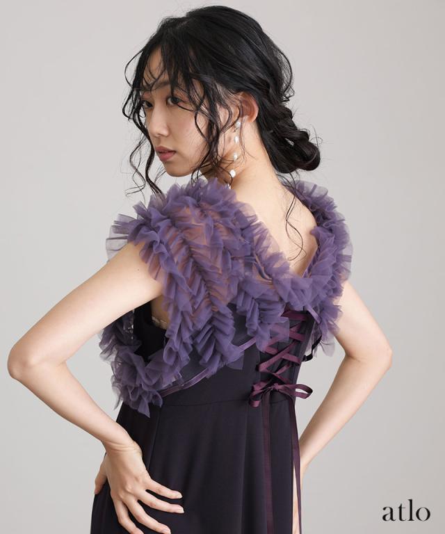 265242020 チュール フリル ビスチェ パーティードレス オケージョン