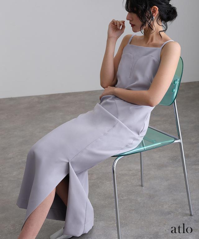 210241978 カーブカッティング アシンメトリー ワンピース パーティー