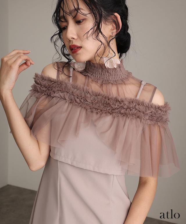 265242020 チュール フリル ビスチェ パーティードレス オケージョン