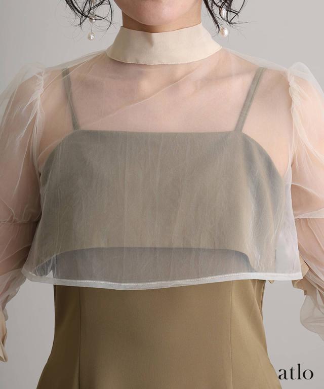 285242122 チュールボレロ セットドレス コクーン ワンピース