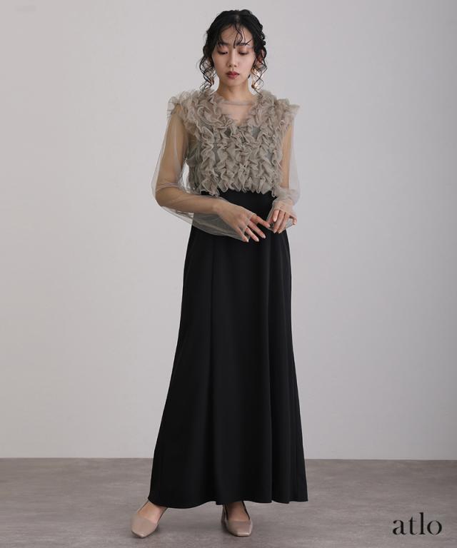 304242225 フリルボレロ 3点セット パーティードレス オケージョン