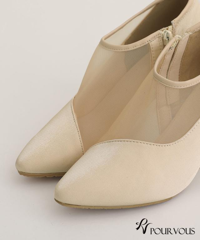 333221920 パーティーシューズ ブーティ 靴 ショートブーツヒール