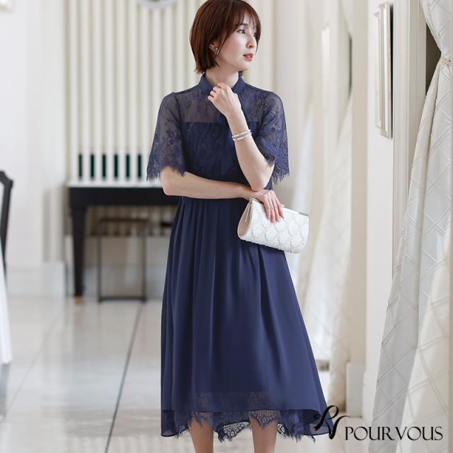 パーティードレス 結婚式 ワンピース ドレス フォーマルドレス フォーマル 服 お呼ばれ 服装 ミセス 大きいサイズ 他と被らない 大人 上品 二次会 20代30代40代 春 夏 秋冬 レディース ファッション 体型カバー 総レース レース 激安 花柄 七五三 冬_13