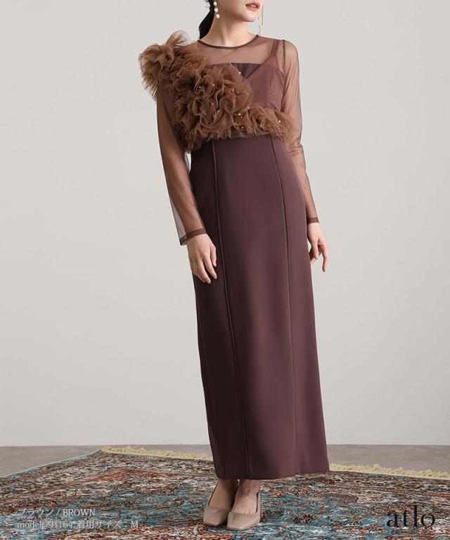 388251278 フリル ビスチェ パーティードレス オケージョン ワンピース