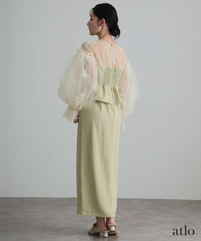 474251778 フラワー ビスチェ パーティードレス オケージョン