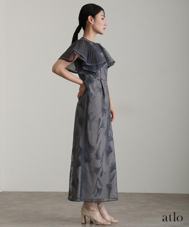 476251725 サーキュラー スリーブ フラワー ワンピース パーティー