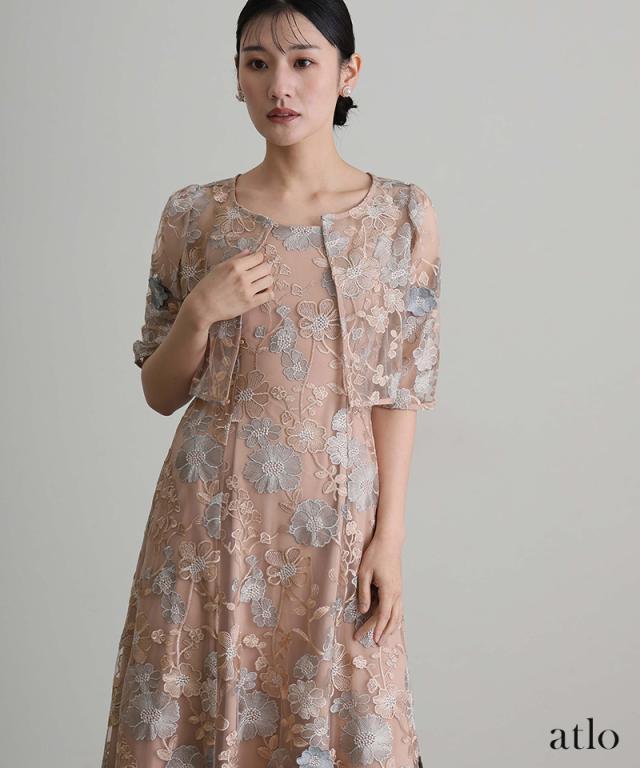 478251725 刺繍 2点セット ワンピース パーティードレス オケージョン 大きいサイズ 結婚式 ドレス かっこいい お呼ばれ オケージョンドレス フォーマル 体型カバー 10代 20代 30代 韓国 478251725 刺繍 2点セット ワンピース パーティードレス オケージョン