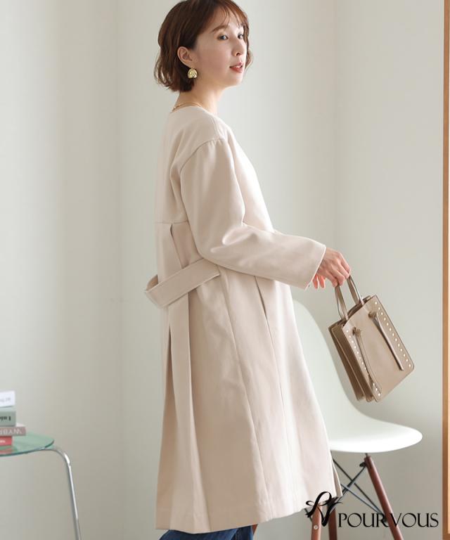 スプリングコート プリーツコート ロング プリーツプリーズ ロング