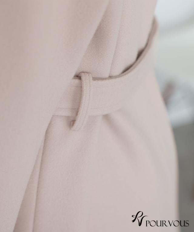 485222117 ロングコート アウター ラップコート コート スプリング