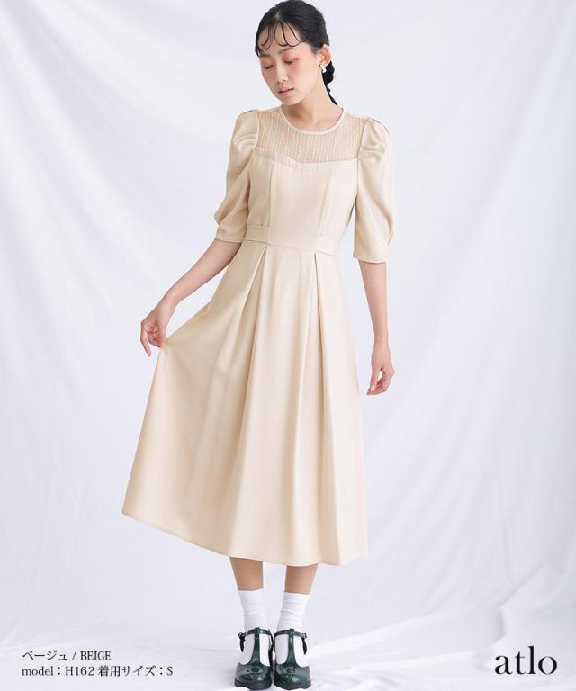 体型カバー フォーマルドレス ワンピース 結婚式 小さいサイズ 大きいサイズ 小柄 ドレス 韓国 フォーマル 上品 20代 30代 40代 50代 お呼ばれ 顔合わせ パーティードレス 春 夏 秋 冬 服装 服 二次会 50代 aライン 母親 袖あり 袖付き 袖 半袖 七分袖 ミモレ丈_2