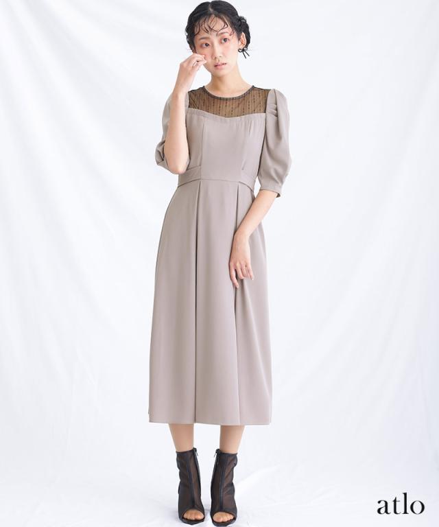 793231822 体型カバー フォーマルドレス ワンピース 結婚式 小さい