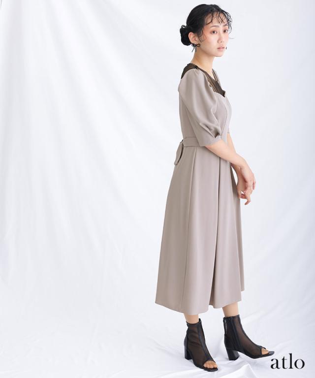 体型カバー フォーマルドレス ワンピース 結婚式 小さいサイズ 大きいサイズ 小柄 ドレス 韓国 フォーマル 上品 20代 30代 40代 50代 お呼ばれ 顔合わせ パーティードレス 春 夏 秋 冬 服装 服 二次会 50代 aライン 母親 袖あり 袖付き 袖 半袖 七分袖 ミモレ丈_7