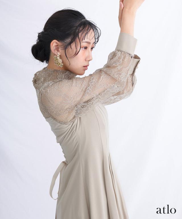 ワンピース 体型カバー フォーマルドレス 大きいサイズ 結婚式 小柄 小さいサイズ ドレス 韓国 フォーマル パーティードレス 20代 30代 40代 50代 お呼ばれ 上品 顔合わせ 春 夏 秋 冬 150cm 低身長 ミセス 着痩せ 即日発送 おしゃれ 袖あり 袖付き 袖 長袖 七分袖_15