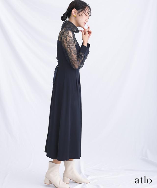 ワンピース 体型カバー フォーマルドレス 大きいサイズ 結婚式 小柄 小さいサイズ ドレス 韓国 フォーマル パーティードレス 20代 30代 40代 50代 お呼ばれ 上品 顔合わせ 春 夏 秋 冬 150cm 低身長 ミセス 着痩せ 即日発送 おしゃれ 袖あり 袖付き 袖 長袖 七分袖_5
