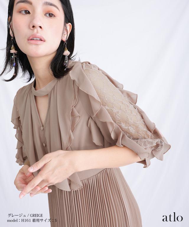 ワンピース フォーマルドレス 体型カバー 小さいサイズ 大きいサイズ 韓国 結婚式 20代 30代 40代 50代 小柄 ドレス お呼ばれ パーティードレス フォーマル 上品 顔合わせ 春 夏 秋 冬 服装 服 着痩せ 低身長 袖あり 袖付き 半袖 七分袖 ロング丈 マキシ 総レース_3