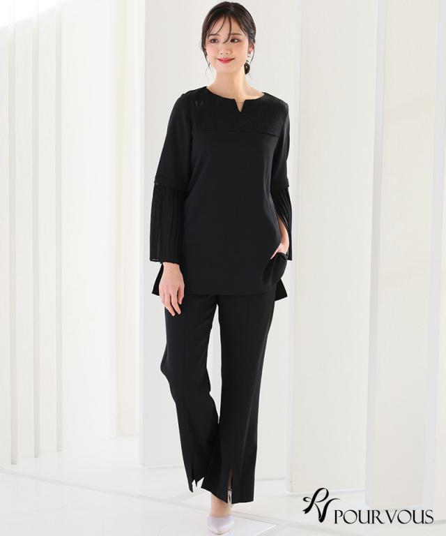 813232013 セットアップ パンツドレス 大きいサイズ パンツ フォーマルドレス お呼ばれ 体型カバー パーティードレス 春 夏 秋 冬 上品 30代 20代 40代 小柄 結婚式 ワンピース 150cm おしゃれ 二次会 小さいサイズ 着痩せ 袖あり 袖付き 袖 袖プリーツ 813232013 セットアップ パンツドレス 大きいサイズ パンツ フォーマル