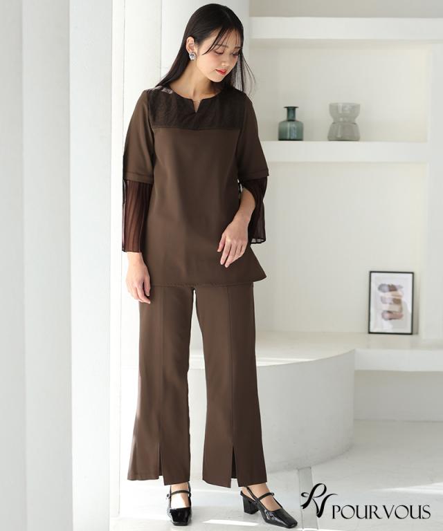 813232013 セットアップ パンツドレス 大きいサイズ パンツ フォーマル