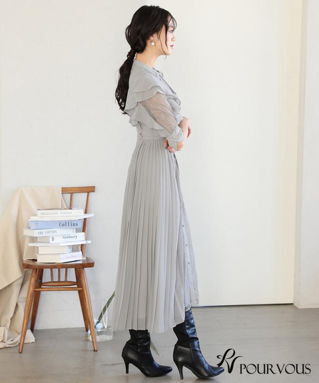 体型カバー フォーマルドレス ワンピース 結婚式 大きいサイズ 小さいサイズ 小柄 パーティードレス 韓国 20代 30代 40代 50代 ドレス フォーマル 上品 お呼ばれ 顔合わせ 春 夏 秋 冬 ミセス 低身長 着痩せ 150cm おしゃれ 即日発送 袖あり 総レース レース_9