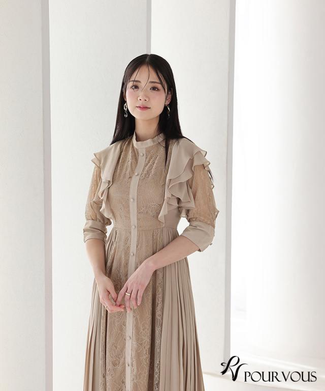 体型カバー フォーマルドレス ワンピース 結婚式 大きいサイズ 小さいサイズ 小柄 パーティードレス 韓国 20代 30代 40代 50代 ドレス フォーマル 上品 お呼ばれ 顔合わせ 春 夏 秋 冬 ミセス 低身長 着痩せ 150cm おしゃれ 即日発送 袖あり 総レース レース_15
