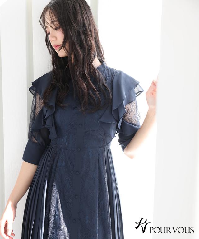 体型カバー フォーマルドレス ワンピース 結婚式 大きいサイズ 小さいサイズ 小柄 パーティードレス 韓国 20代 30代 40代 50代 ドレス フォーマル 上品 お呼ばれ 顔合わせ 春 夏 秋 冬 ミセス 低身長 着痩せ 150cm おしゃれ 即日発送 袖あり 総レース レース_7