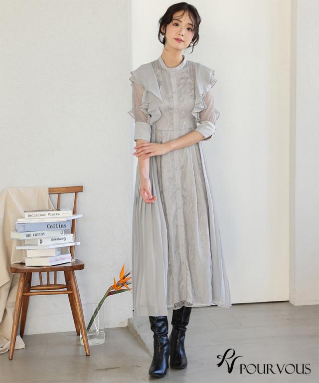 体型カバー フォーマルドレス ワンピース 結婚式 大きいサイズ 小さいサイズ 小柄 パーティードレス 韓国 20代 30代 40代 50代 ドレス フォーマル 上品 お呼ばれ 顔合わせ 春 夏 秋 冬 ミセス 低身長 着痩せ 150cm おしゃれ 即日発送 袖あり 総レース レース_8