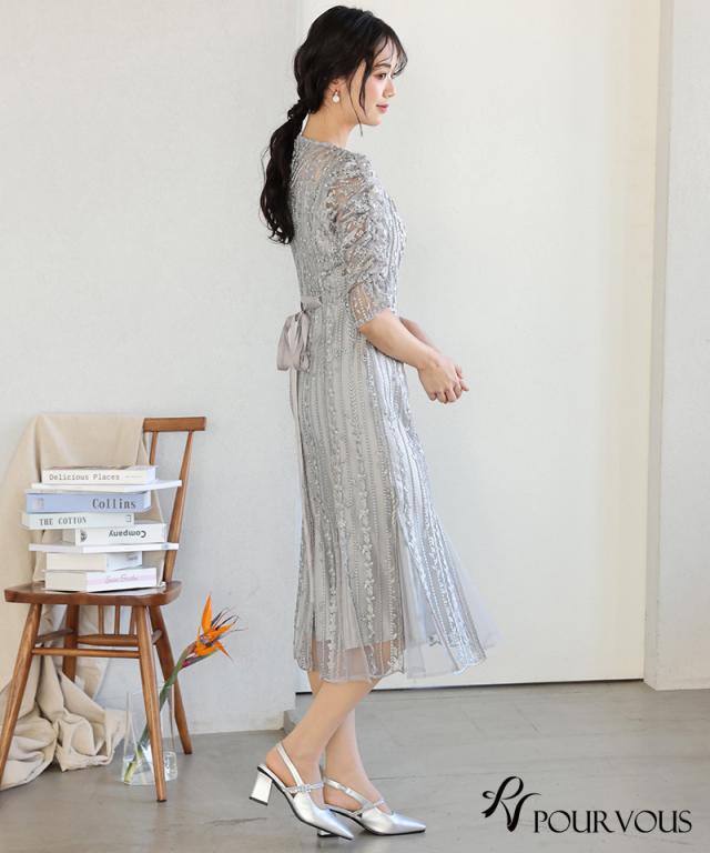 820231922 体型カバー フォーマルドレス ワンピース 結婚式 大きい