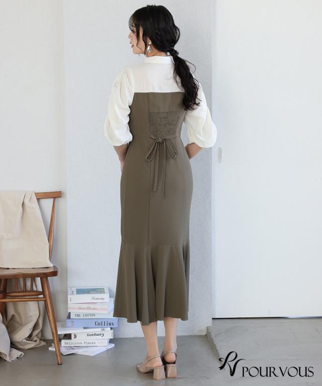 体型カバー フォーマルドレス ワンピース 結婚式 小さいサイズ 大きいサイズ 小柄 ドレス 韓国 フォーマル 上品 20代 30代 40代 50代 お呼ばれ 顔合わせ パーティードレス 春 夏 秋 冬 服装 服 二次会 50代 aライン 母親 袖あり ミモレ丈 ミディアム丈 膝下_14