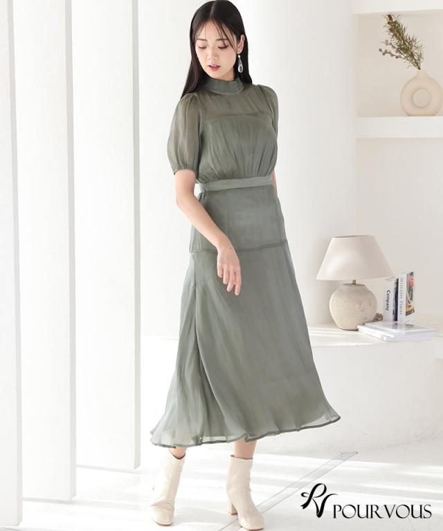 ワンピース フォーマルドレス 体型カバー 小さいサイズ 大きいサイズ 韓国 結婚式 20代 30代 40代 50代 小柄 ドレス お呼ばれ パーティードレス フォーマル 上品 顔合わせ 春 夏 秋 冬 服装 服 着痩せ 低身長 袖あり 袖付き ミモレ丈 ミディアム丈 膝下_4