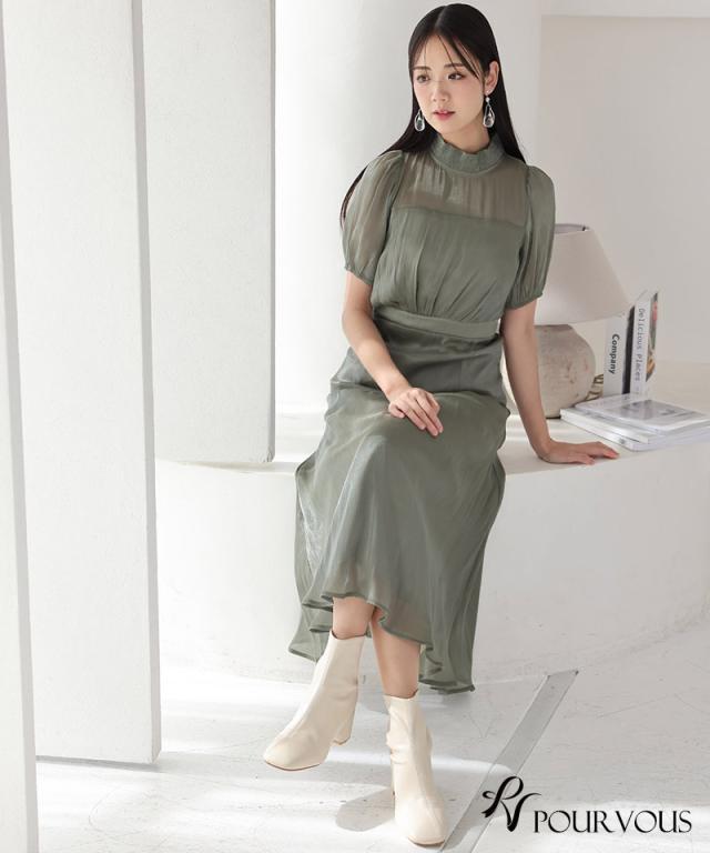 ワンピース フォーマルドレス 体型カバー 小さいサイズ 大きいサイズ 韓国 結婚式 20代 30代 40代 50代 小柄 ドレス お呼ばれ パーティードレス フォーマル 上品 顔合わせ 春 夏 秋 冬 服装 服 着痩せ 低身長 袖あり 袖付き ミモレ丈 ミディアム丈 膝下_7