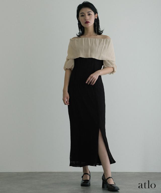 ワンピース 体型カバー フォーマルドレス 大きいサイズ 結婚式 小柄 小さいサイズ ドレス 韓国 フォーマル パーティードレス 20代 30代 40代 50代 お呼ばれ 上品 顔合わせ 春 夏 秋 冬 150cm 低身長 ミセス 着痩せ 即日発送 おしゃれ 袖あり 袖付き 袖 2WAY 長袖_4