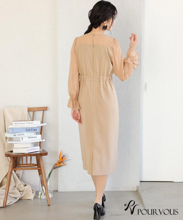 839232013 ワンピース 体型カバー フォーマルドレス 大きいサイズ 結婚式 小さいサイズ 韓国 パーティードレス 小柄 20代 30代 40代 50代 フォーマル ドレス お呼ばれ 上品 春 夏 秋 冬 顔合わせ ミセス 150cm 50代 袖あり 袖付き 袖 ミモレ丈 ミディアム丈 膝下 ドット 839232013 ワンピース 体型カバー フォーマルドレス 大きいサイズ 結婚